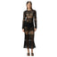 Pinko Freizeitkleider für Damen – Ortles Fantasy Net Dress – Schwarz