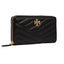 Tory Burch Women's Wallets - Kira Chevron Zip Continental Wallet - Black