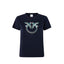 Pinko Women's T-shirt - Quentin T-Shirt Jersey Logo - Blue