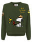 Herren Hoodies Mc2 Saint Barth – Heron Donegal Snoopy Scouts 52 Patch – Militärgrün