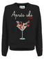 Herren-Sweatshirts ohne Kapuze Mc2 Saint Barth - Heron Apres Girl Glass 00 Emb - Schwarz