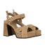 Women's heels shoes Ash - Svelours Noisette/Ariel Gold - Beige