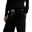 Ralph Lauren - Pantalones de mujer - Pantalón deportivo de punto con parte inferior abierta - Negro