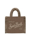 Mc2 Saint Barth Sacs à main pour femme - Vanity Mini Shearling Rib Fur 18 Emb - Marron