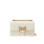 Pinko Sacs à bandoulière pour femme - Love One Mini Dc Vitello Seta - Blanc