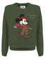 Herren-Sweatshirts ohne Kapuze Mc2 Saint Barth - Heron Light Mickey Wood 52 Patch - Grün