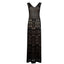 Casual Women's Dresses D.Exterior - Patchwork Long Dress S/M - Black