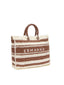 Borse Tote Donna Ermanno Scervino - Tote Ashley Stripe - Marrone
