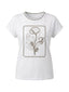 T-shirt Donna Maria Bellentani - T-Shirt M/C Scollo Profondo Con Ricamo - Bianco