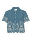 Bluse e camicie Donna Mc2 Saint Barth - Clementine Chambray M Morris Flower 10 Emb - Denim