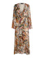 Vestiti casual Donna Etro - Women's Maxi Wrap Dress With Flounces - Multicolore