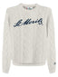 Maglioni Uomo Mc2 Saint Barth - Bergen Tricot Round Neck Sweater - Bianco