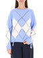 Maglioni Donna Pinko - Berna Pull Argyle Traforato - Azzurro