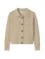 Cardigan Donna Mc2 Saint Barth - Maricette Wool Woman Cardigan Polo Neck - Beige