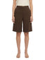 Pantaloncini Donna Maria Bellentani - Bermuda Con Zip E Piega - Marrone
