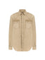 Camicie casual Uomo Dondup - Camicia Regular In Gabardina - Beige