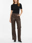 Pantaloni Donna D.Exterior - Eco.pelle Pant Largo - Marrone