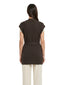 Gilet Donna Maria Bellentani - Gilet In Maglieria Con Fusciacca - Marrone
