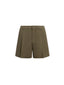 Pantaloncini Donna Dondup - Shorts Loose Lori In Gabardina - Verde militare