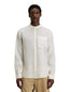 Altro (Camicie) Uomo Woolrich - Band Collar Linen Shirt Arctic White - Bianco