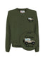 Maglioni Uomo Mc2 Saint Barth - Heron Light Embry Crew Neck Sweater - Verde militare