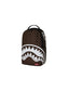 Zaini Casual Unisex Sprayground - Brown And Cream Drip Check Shark Backpack - Marrone