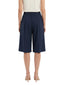 Pantaloncini Donna Maria Bellentani - Bermuda Con Zip E Piega - Blu