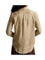 Bluse e camicie Donna Ralph Lauren - Classic Long Sleeve Button Front Shirt - Beige