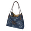 Borse a spalla Donna Etro - Shopping Libra M Denim Jacquard - Blu