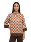 Camicie Donna Kartika - Camicia Cropped In Raso St.quadretto - Marrone