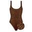 Costumi interi Donna Mc2 Saint Barth - Lora Shiny Strass Leopard 18 - Marrone