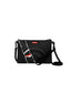 Pochette Unisex Sprayground - Center Rip Revealing Gray Check Crossover Pouch - Nero