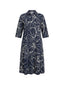 Vestiti casual Donna Maria Bellentani - Abito M/C Con Scollo V A Solino - Blu