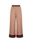 Pantaloni Donna Kartika - Pantalone In Raso St.quadretto - Marrone