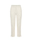 Pantaloni Donna Maria Bellentani - Pantalone A Si Garetta Con Elastico - Bianco