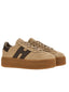 Sneaker Donna Hogan - Allacciato H - Beige