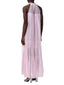 Vestiti casual Donna Hanita - Abito Scollo America Con Balze +Laccetti Con Fiori - Rosa