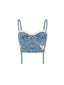 Canotte e top Donna MOSCHINO JEANS - Top Denim 13,5 Oz - Azzurro