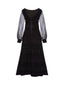 Vestiti casual Donna D'EXTERIOR - Geometrie Cristalli Abito Man.seta - Nero