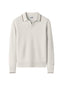 Maglie Uomo Mc2 Saint Barth - Covent Contrast Wool Long Sleeve - Bianco