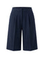 Pantaloncini Donna Maria Bellentani - Bermuda Con Zip E Piega - Blu