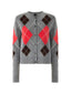 Cardigan Donna Pinko - Cardiff Cardigan Argyle - Grigio