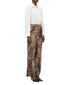 Pantaloni Donna MOSCHINO JEANS - Pantalone Raso Cotone Tampa Leopardo - Marrone