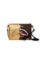 Pochette Unisex Sprayground - Sharks In Paris Gold Drip Crossover Clutch - Marrone