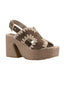 Sandali Donna Mou - Raffia Platform With Back Stra - Marrone