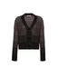 Cardigan Donna D'EXTERIOR - Degrade Cristalli Cardigan Corto - Marrone