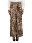 Pantaloni Donna MOSCHINO JEANS - Pantalone Raso Cotone Tampa Leopardo - Marrone