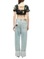 Camicie Donna MOSCHINO JEANS - Camicia Raso Stampa Ramage - Nero
