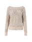 Maglie Donna D.Exterior - Trecce Cristalli Barchetta - Bianco
