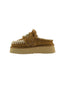 Stivali Donna Mou - Platform Clog Letter Logo - Cognac